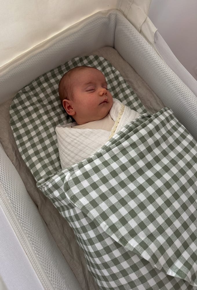 Bundl Wool Wrap 400GSM  - Sage Gingham