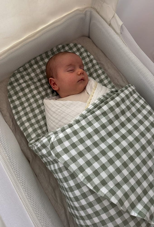Bundl Wool Wrap 400GSM  - Sage Gingham