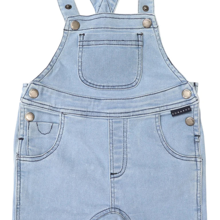Korango Denim Knit Overalls | Light Denim