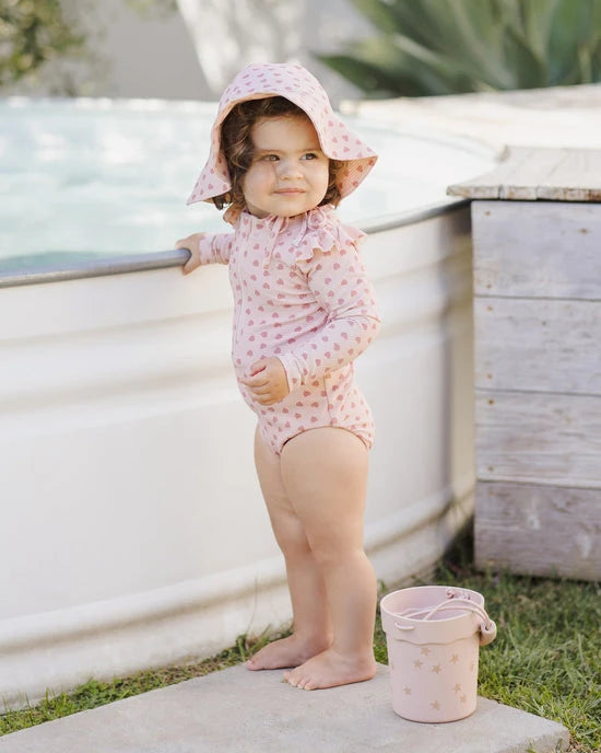 Quincy Mae Byron Rashguard One-Piece UPF50+ - Hearts