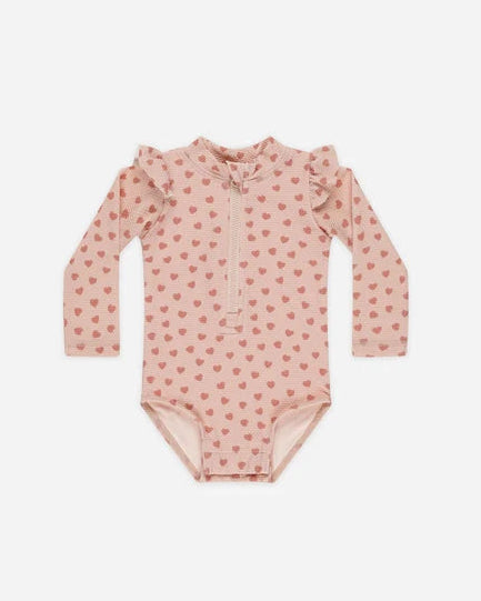 Quincy Mae Byron Rashguard One-Piece UPF50+ - Hearts