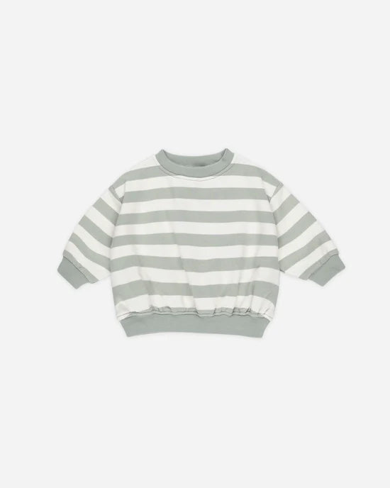 Relaxed Sweatshirt | Sage Stripe