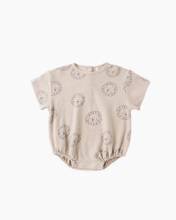 Relaxed Short Sleeve Bubble Romper Lion