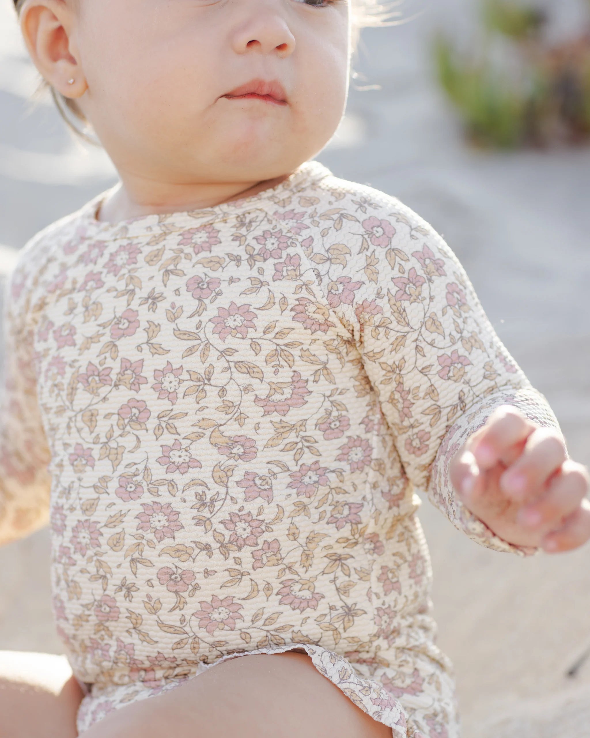 Quincy Mae Olivia Rashguard One-Piece UPF50+ - Dahlia