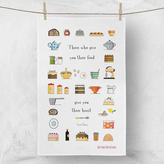 Food From The Heart Tea Towel