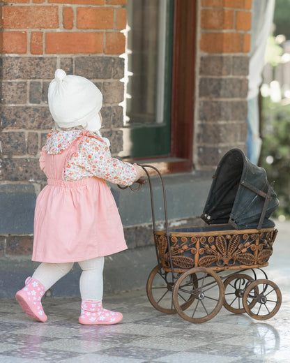 Baby Pinafore Corduroy Quincy Dusty Rose