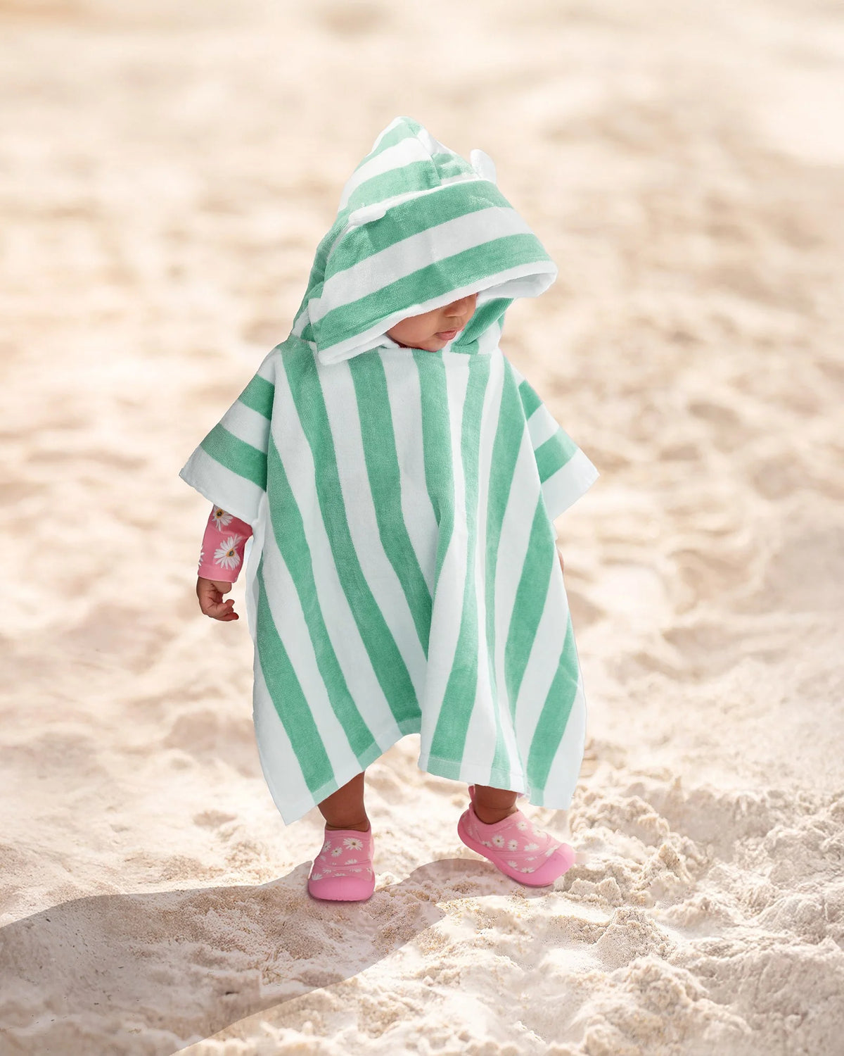 Hooded Beach Towel - Seagrass Green