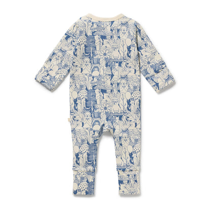 Woodland Adventures Organic Zipsuit with Feet