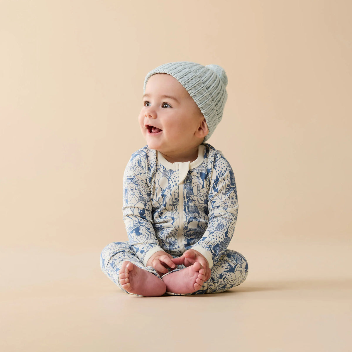 Woodland Adventures Organic Zipsuit with Feet