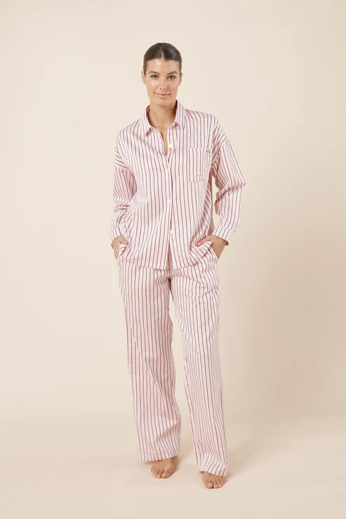 Gingerlilly Willow Cotton Stripe PJ Set - Pink