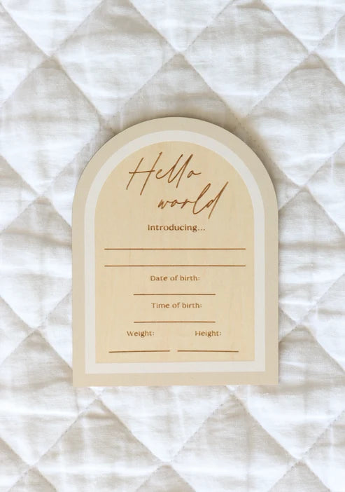 Wooden Milestone Cards & Birth Plaque