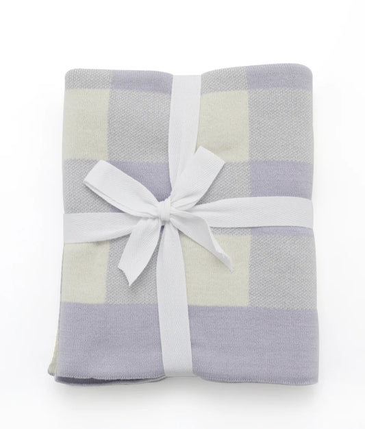 Gingham Baby Blanket - Lilac