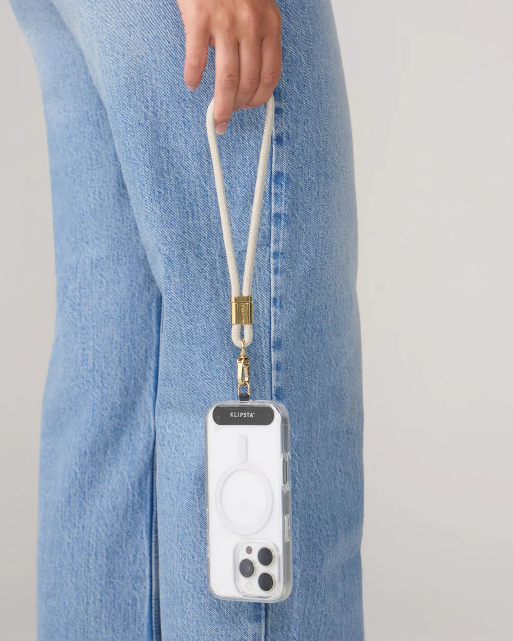 LOOP Phone Wrist Strap - Stone & Gold