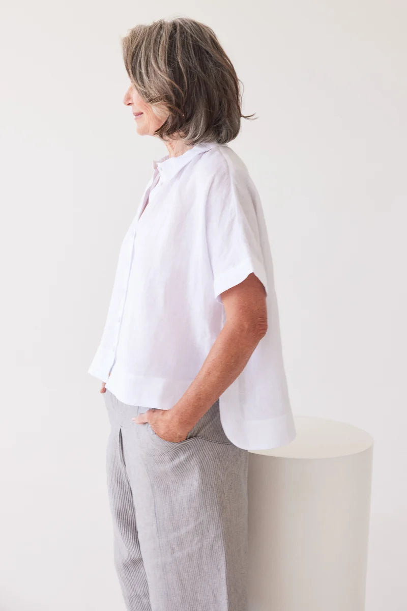 Eva's Sunday Lumi Collared Shirt - White