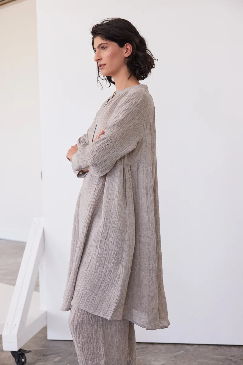 Eva's Sunday Marika Relaxed Dress - Stone Gauze