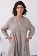 Eva's Sunday Marika Relaxed Dress - Stone Gauze