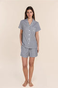 Gingerlilly Camilla Cotton Short PJ Set - Navy Stripe