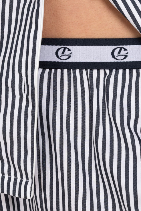 Gingerlilly Camilla Cotton Short PJ Set - Navy Stripe