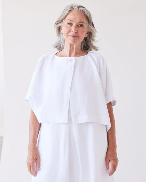 Eva's Sunday Tussie Capelet - White