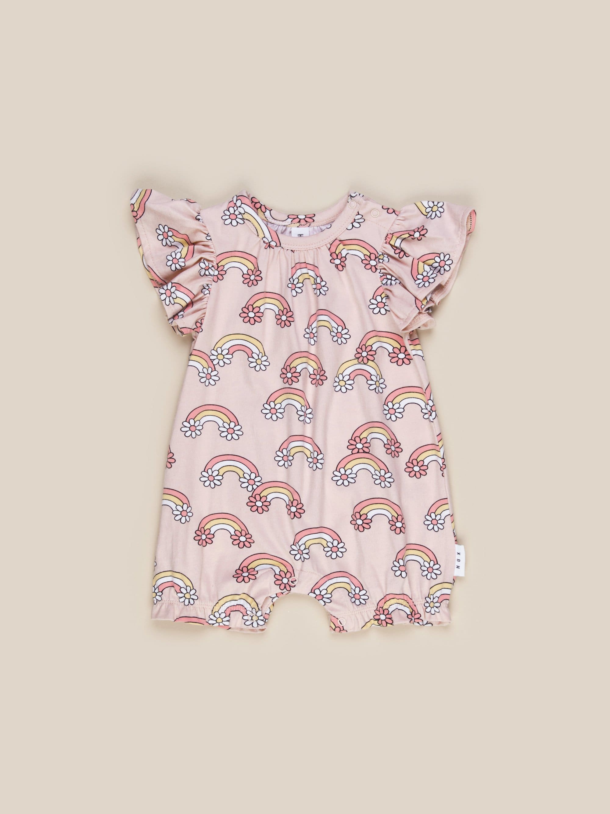 Huxbaby Daisy Rainbow Frill Bubble Romper